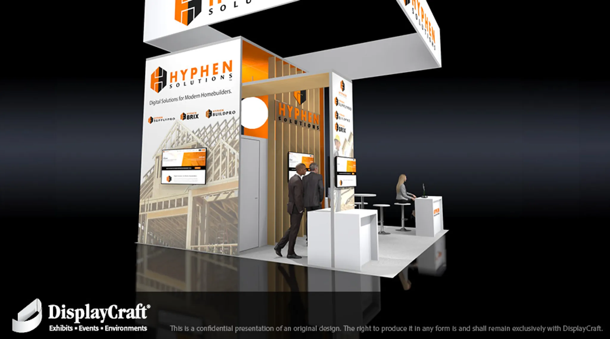 20x20 Island booth design by DisplayCraft